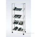 4 Tiers Chrome Book Shelf